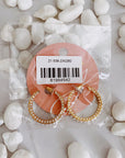 Classy Lady Pearl Hoop Earrings