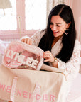 Weekender Oversized Canvas Duffel - Pink Toile - My Pampered Life Seattle