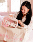 Weekender Oversized Canvas Duffel - Pink Toile - My Pampered Life Seattle