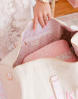 Weekender Oversized Canvas Duffel - Pink Toile - My Pampered Life Seattle