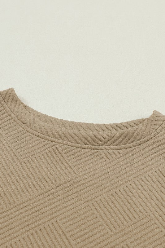 Textured Top and Pants Set