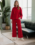 Farrah French Scuba Pearl Pant - Dark Colors