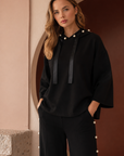 Francine French Scuba Pearl Hoodie - Dark Colors