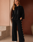 Farrah French Scuba Pearl Pant - Dark Colors