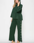 Farrah French Scuba Pearl Pant - Dark Colors