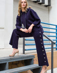 Francine French Scuba Pearl Hoodie - Dark Colors