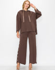 Farrah French Scuba Pearl Pant - Dark Colors