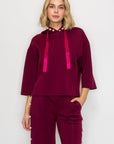 Francine French Scuba Pearl Hoodie - Dark Colors