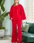 Farrah French Scuba Pearl Pant - Dark Colors