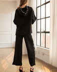JOH | Francine Stretch French Scuba Pearl Hoodie with Glitter