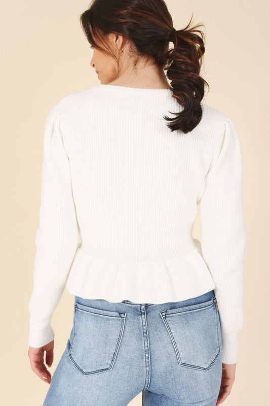 Lilou Peplum Sweater Top