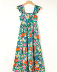 Floral Sleeveless Ruffle Tiered Maxi Dress