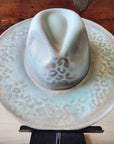 Hand-Painted Leopard Boho Western Cowgirl Hat Only-Mint 986y