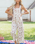 Western Adjustable Buttoned Strap Dungaree Jumpsuit