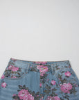 Floral Denim Wide Leg Jeans