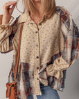 Floral Patchwork Ruffle Shacket | Cottagecore Layering