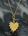 Clip Hanging Initial Heart Necklace