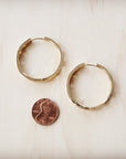 Geometric Sparkle Statement Gold Hoop Earrings