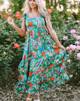 Floral Sleeveless Ruffle Tiered Maxi Dress
