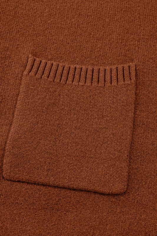 Ribbed Mock Neck Sweater Dress