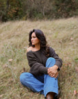 Emory Park Inez Off-Shoulder Ribbed Sweater