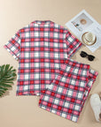 Cozy Christmas Plaid Pajama Set — Red | 1X–4X