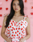 Miss Sparkling |All Over Heart Bow Top