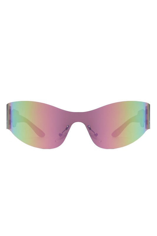 Rimless Shield Futuristic Sunglasses