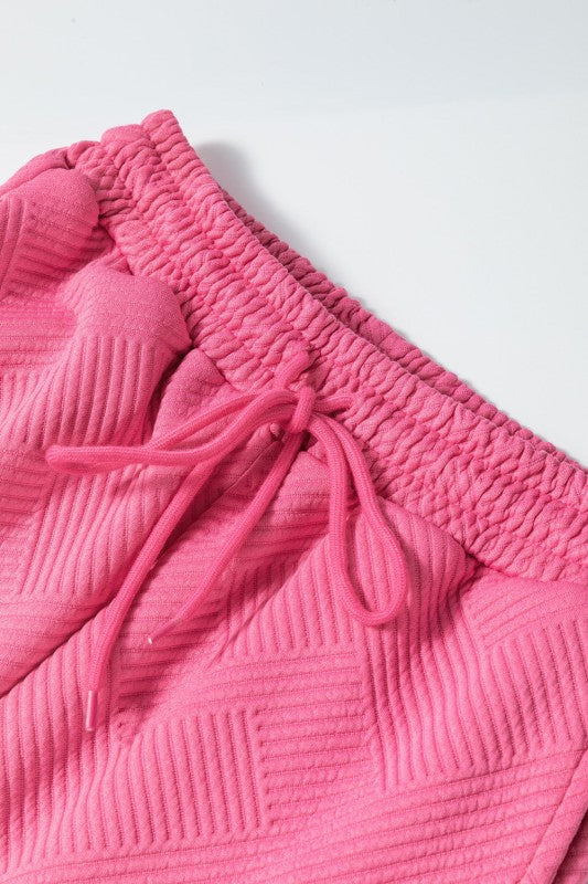 Textured Top and Pants Set