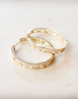 Geometric Sparkle Statement Gold Hoop Earrings