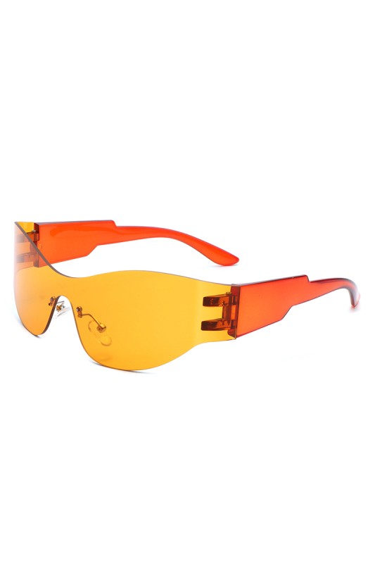 Rimless Shield Futuristic Sunglasses