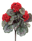Geranium Floral Bush (Set of 2); Red
