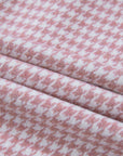 Houndstooth Colorblock Textured Patchwork Shacket