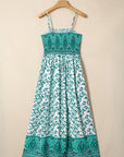 Floral Boho Shirred Cami Maxi Dress
