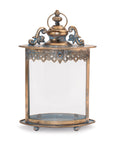 Ornate Distressed Metal Lantern 13"H