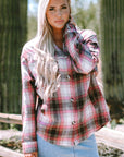 Plaid Flap Pocket Button-Up Shacket