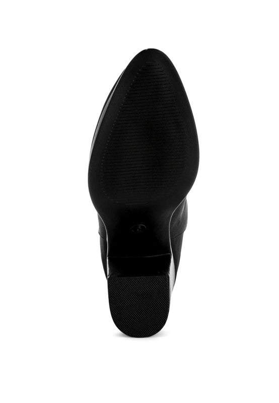 Veyara Lycra Block Heel Ankle Boots