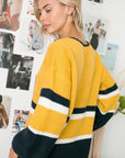e Luna Cozy Colorblock Sweater