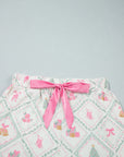 Sugarplum Christmas Patchwork Pajama Set — White
