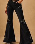 GJG Denim Desert Halo Studded Bell Bottom Jeans