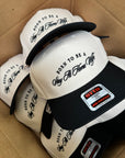 Born To Be A Stay At Home Wife - Black Vintage Trucker Hat - My Pampered Life Seattle