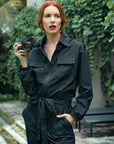 AMELIA Recycled Travel Jumpsuit in Black