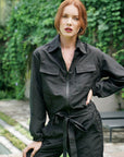 AMELIA Recycled Travel Jumpsuit in Black