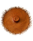 AMORA Oversized Woven Straw Hat in Burnt Caramel - My Pampered Life Seattle