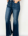 Artemis Vintage Mia Plus-Size Mid-Rise Super Flare Jeans – Dark Wash