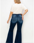 Artemis Vintage Mia Plus-Size Mid-Rise Super Flare Jeans – Dark Wash
