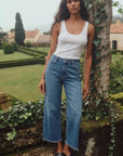 Artemis Vintage Ultra High Rise Crop Wide Leg Jeans