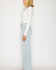 Artemis Vintage Tummy Control High Rise Modal Straight Jeans in Light Wash