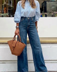 Artemis Vintage Relaxed High Rise Palazzo Jeans