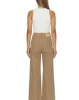 Camel High Rise Palazzo Jeans | Garment Dyed